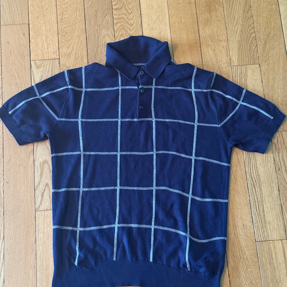 Ben Sherman Dark Blue Knit with White Accents